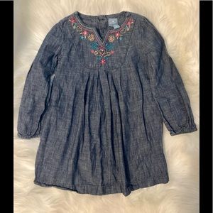 Baby Gap Denim Dress: Embroidery Detail Size 3 years